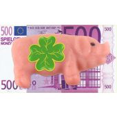 Odenwälder Marzipan Christmas Flachschwein auf Euro-Schein i.C. 15g